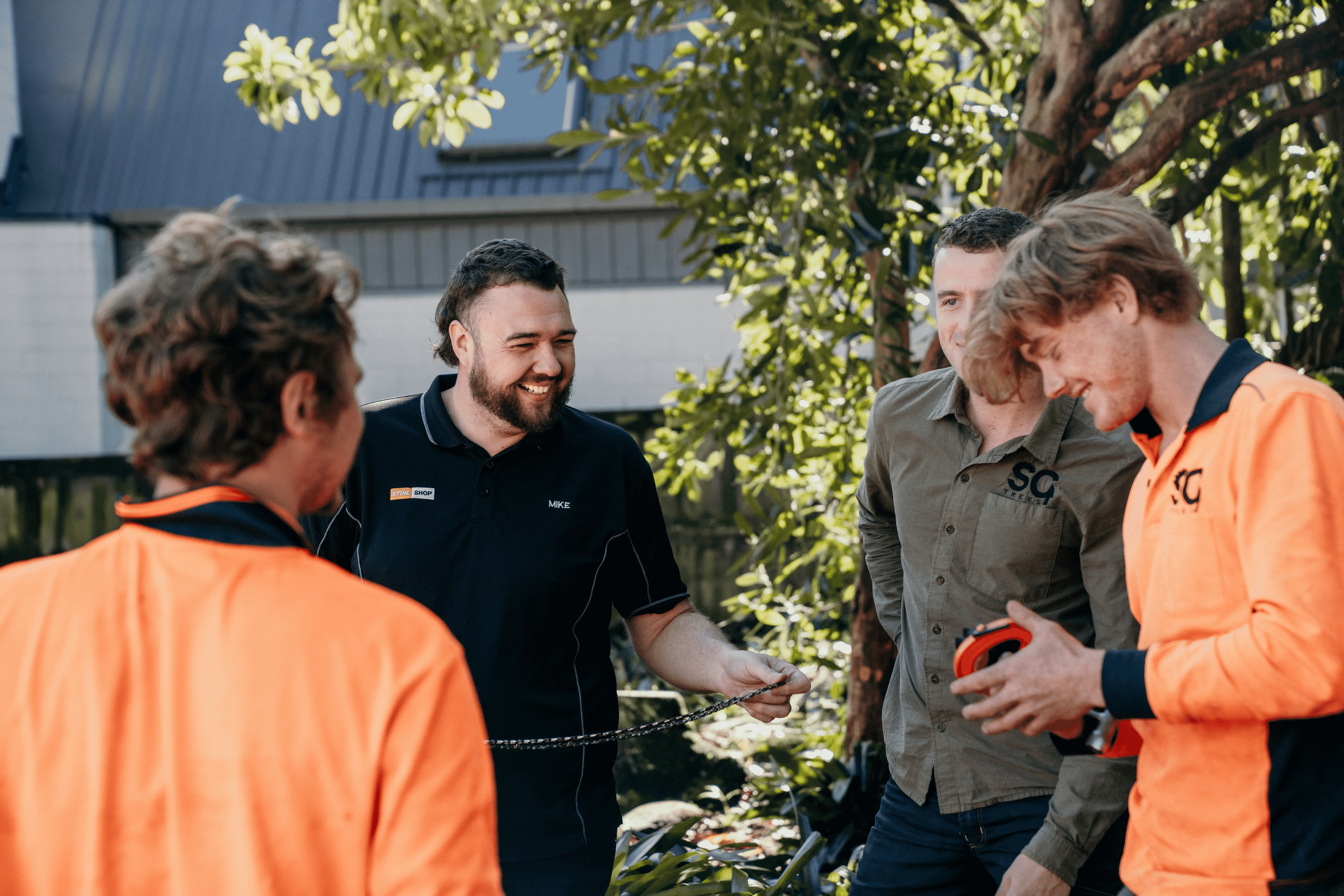 Mike McLarnon and Stihl partners working outdoors